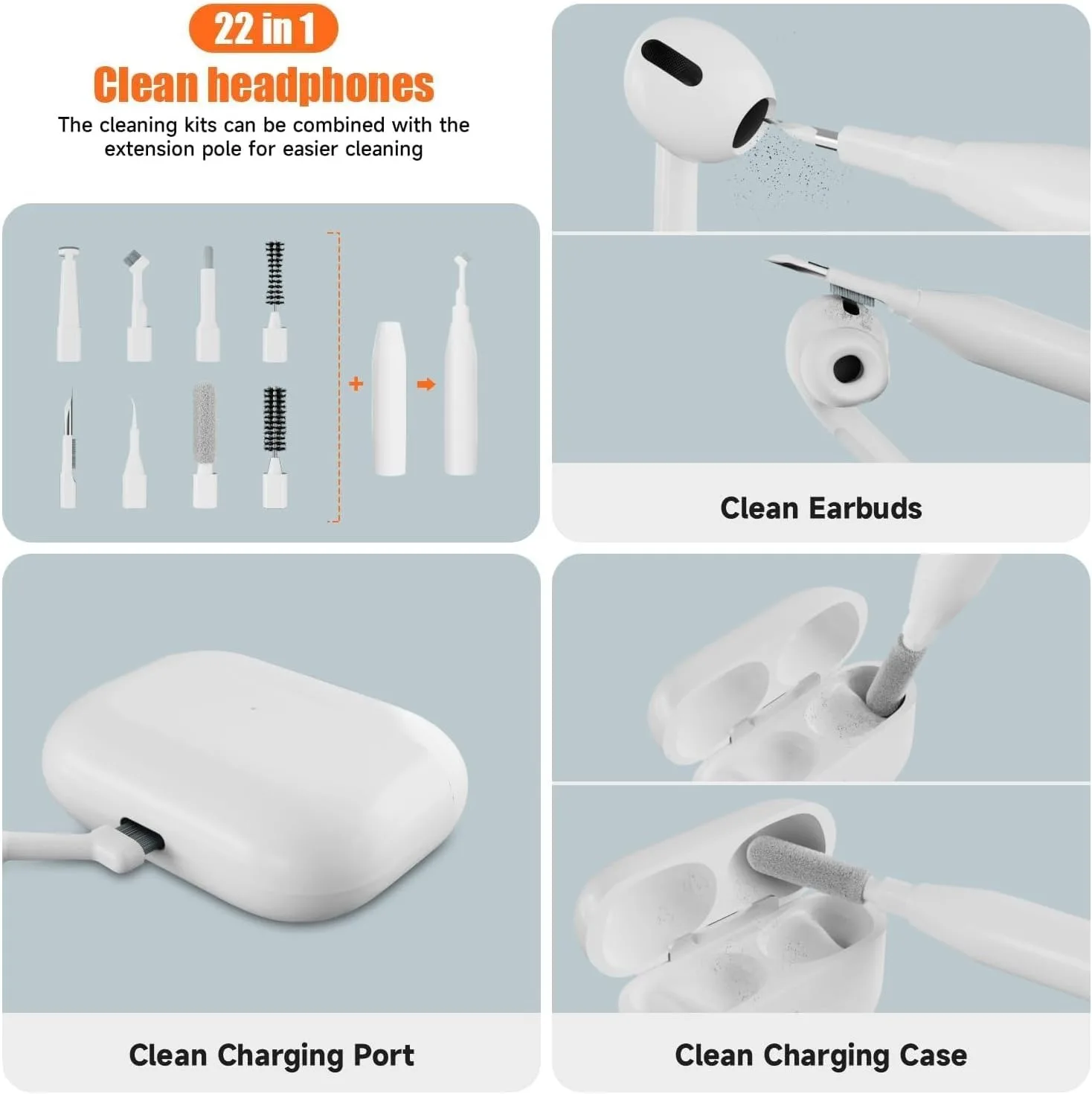 Electronics Cleaning Kit - The Ultimate Gadget for iPhone, AirPods, Android, Keyboards, Soft Brushes, Screen Wipes, Keycap Tool thumbnail 5