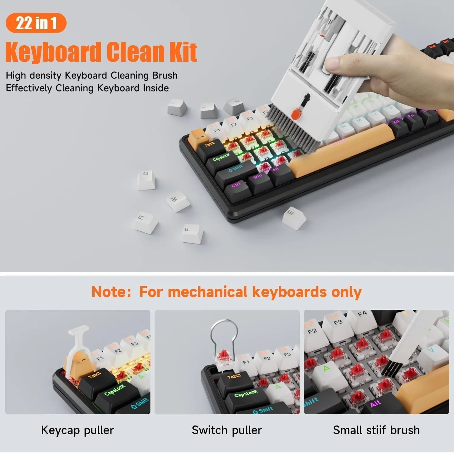 Electronics Cleaning Kit - The Ultimate Gadget for iPhone, AirPods, Android, Keyboards, Soft Brushes, Screen Wipes, Keycap Tool thumbnail 6