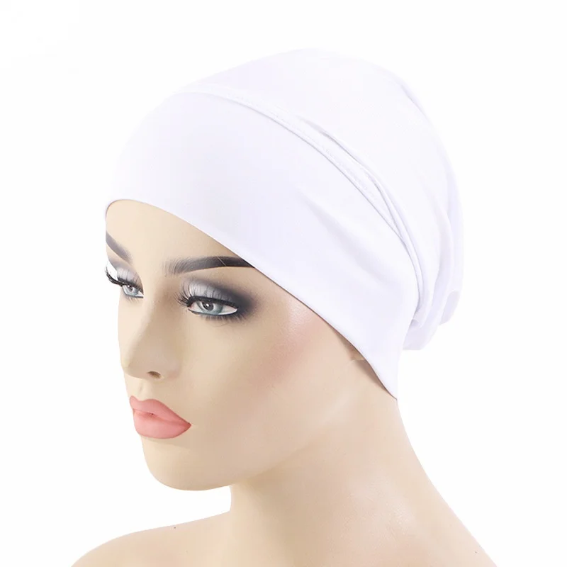 Middle Eastern Stretch Headscarf Cap, Solid Color Undercap & Hair Wrap, Breathable Design for Daily Use thumbnail 4