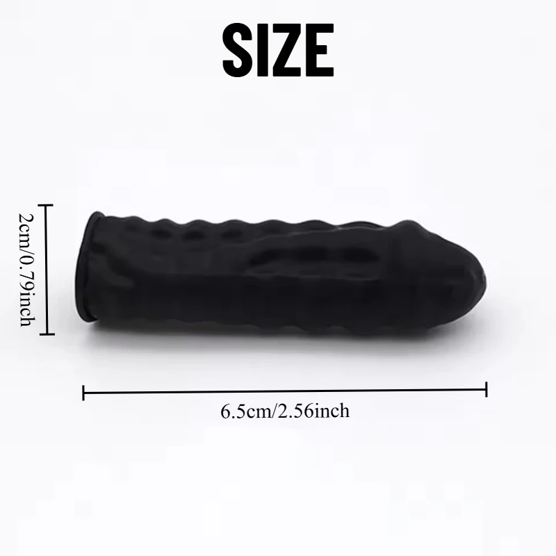 200/400PCS Black Finger Cots Dust-proof Anti Slip Multi-purpose Durable Disposable Finger Cots Fingertip Cleaning Protect Tools thumbnail 2
