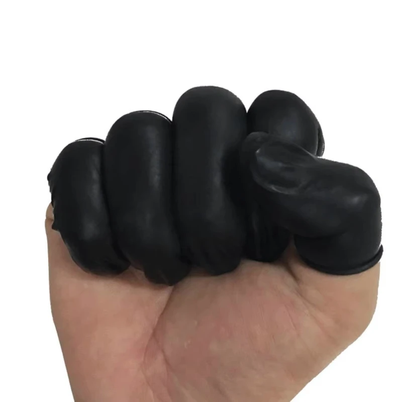 200/400PCS Black Finger Cots Dust-proof Anti Slip Multi-purpose Durable Disposable Finger Cots Fingertip Cleaning Protect Tools thumbnail 6