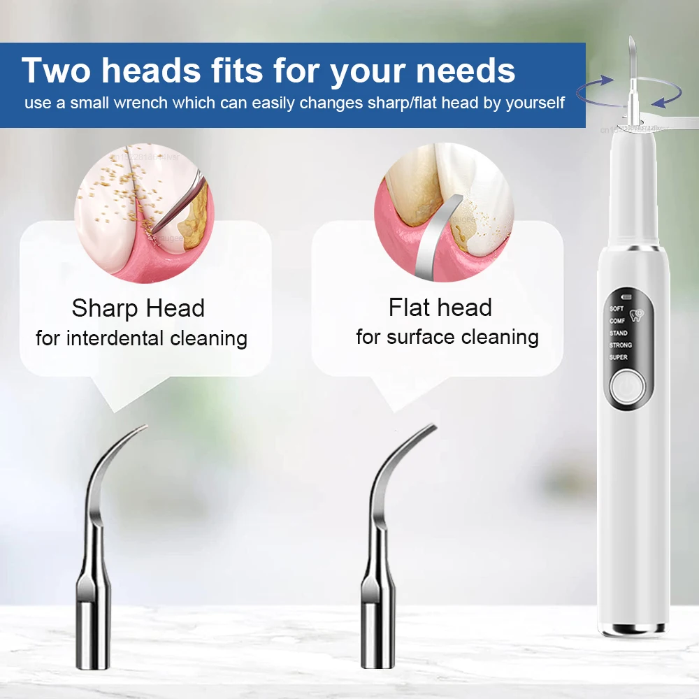Ultrasonic Dental Scaler Electric Teeth Cleaner Teeth Stone Remover Calculus Plaque Tartar Removal Teeth Whitening Oral Care thumbnail 5
