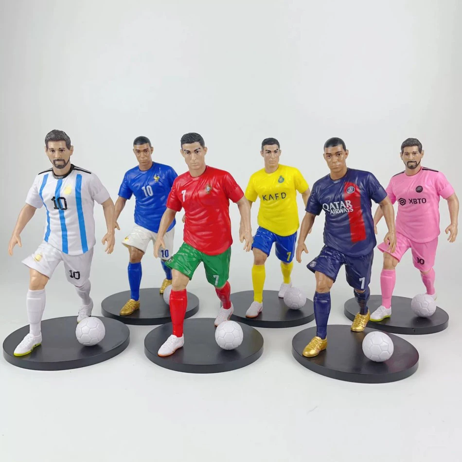 Football Star  Model Dolls Cartoon Cute Action Figure Car Accessories Football Fans Gifts 1-8pcs/set thumbnail 2