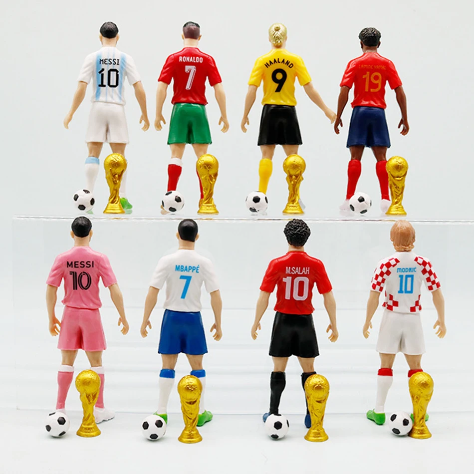 Football Star  Model Dolls Cartoon Cute Action Figure Car Accessories Football Fans Gifts 1-8pcs/set thumbnail 6