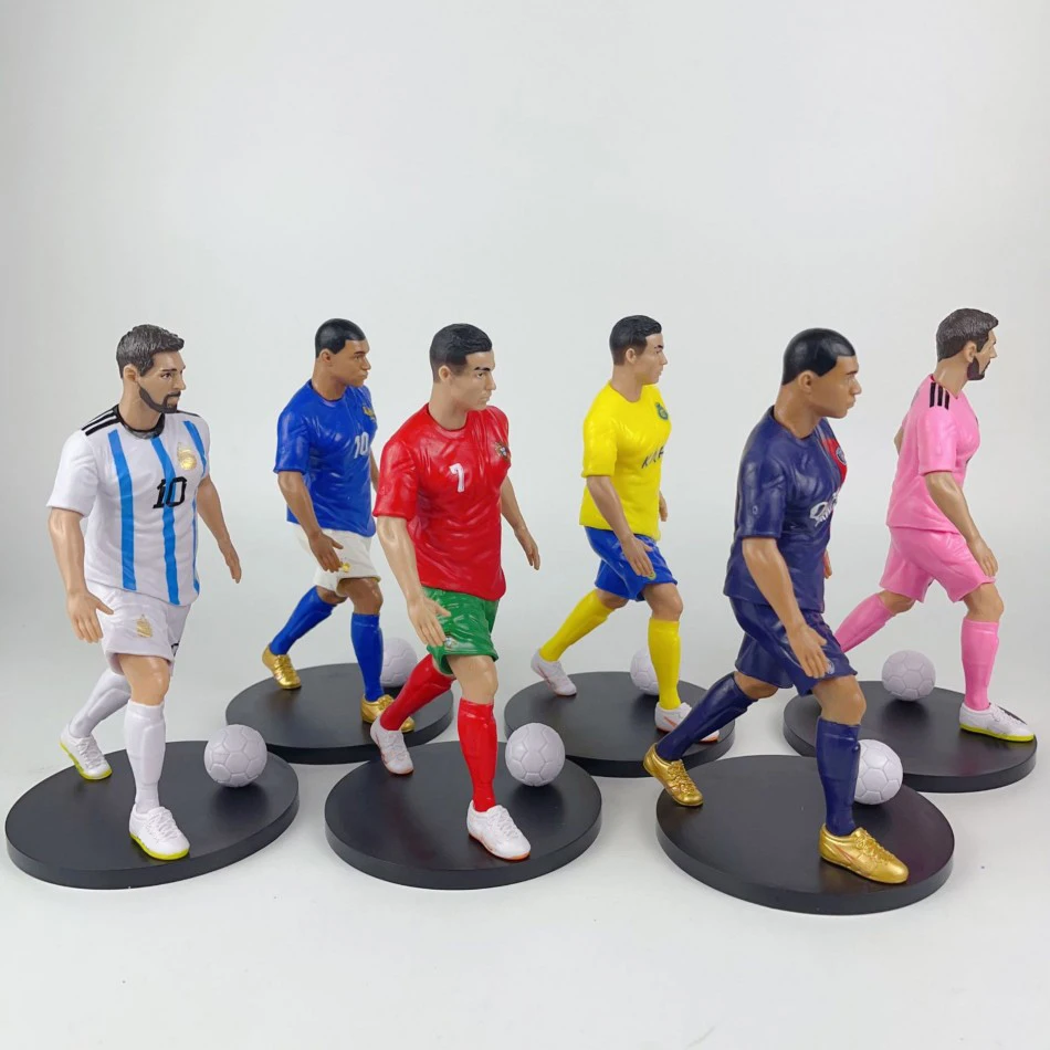 Football Star  Model Dolls Cartoon Cute Action Figure Car Accessories Football Fans Gifts 1-8pcs/set thumbnail 3