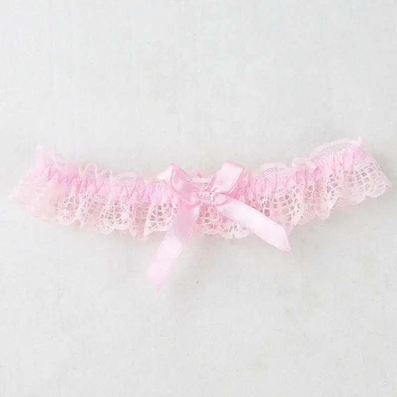1/2PCS White Lace Bow Garter, Elegant Bridal Leg Ring Pendant, Thigh Chain, Wedding Suspender Belts Lace Choker Necklaces Collar thumbnail 4