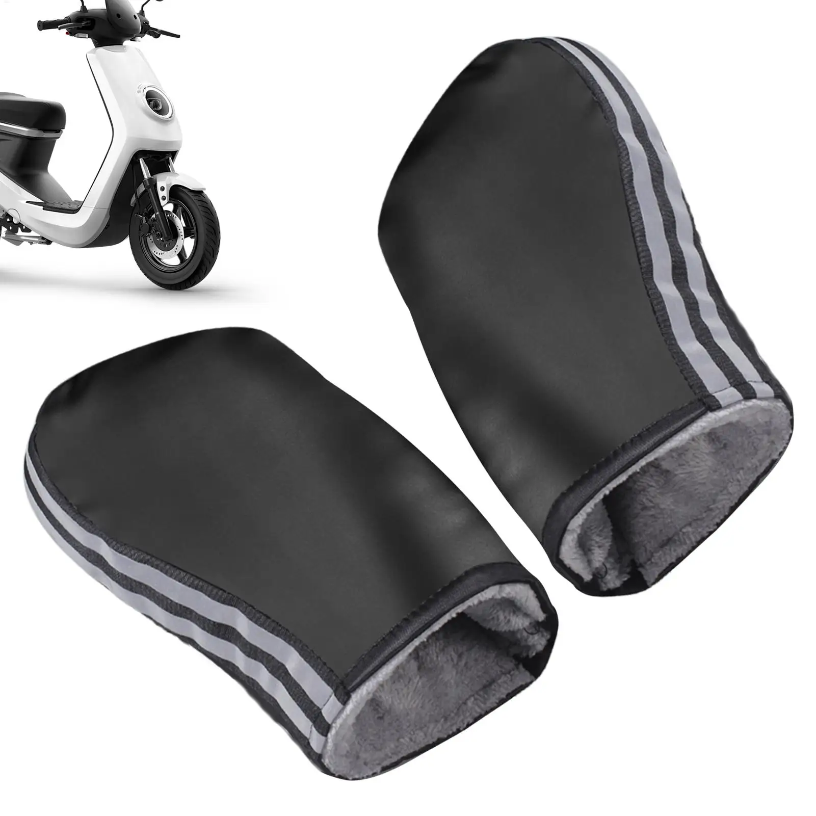 Winter Warm Windproof Motorcycle Gloves Handlebar Muffs Cover for Electric Scooter Bike Cold Weather Motor Riding Biking Road thumbnail 5
