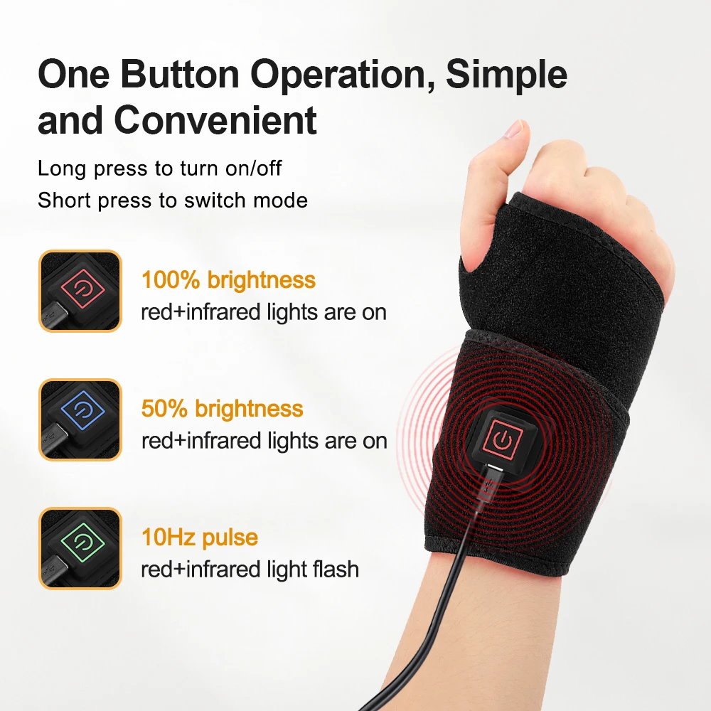 Home Multifunctional 660 and 850nm Near Infrared Light Wrist Guard Health Care Wristband Beauty Health Care Device thumbnail 5