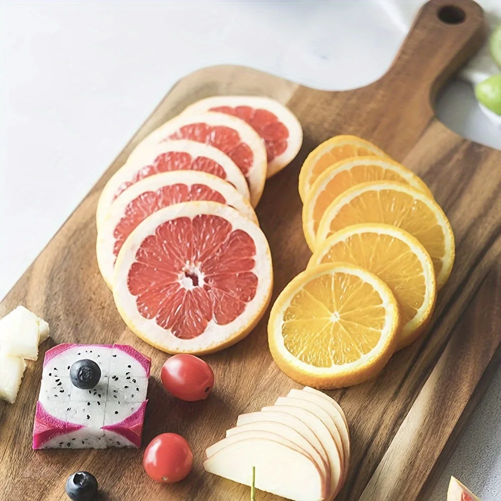 Acacia Wood Cutting Board with Handle - Ultra-Thick Dual-Sided Design,Durable & Easy-Clean Surface for Cheese, Meat, Vegetables thumbnail 5