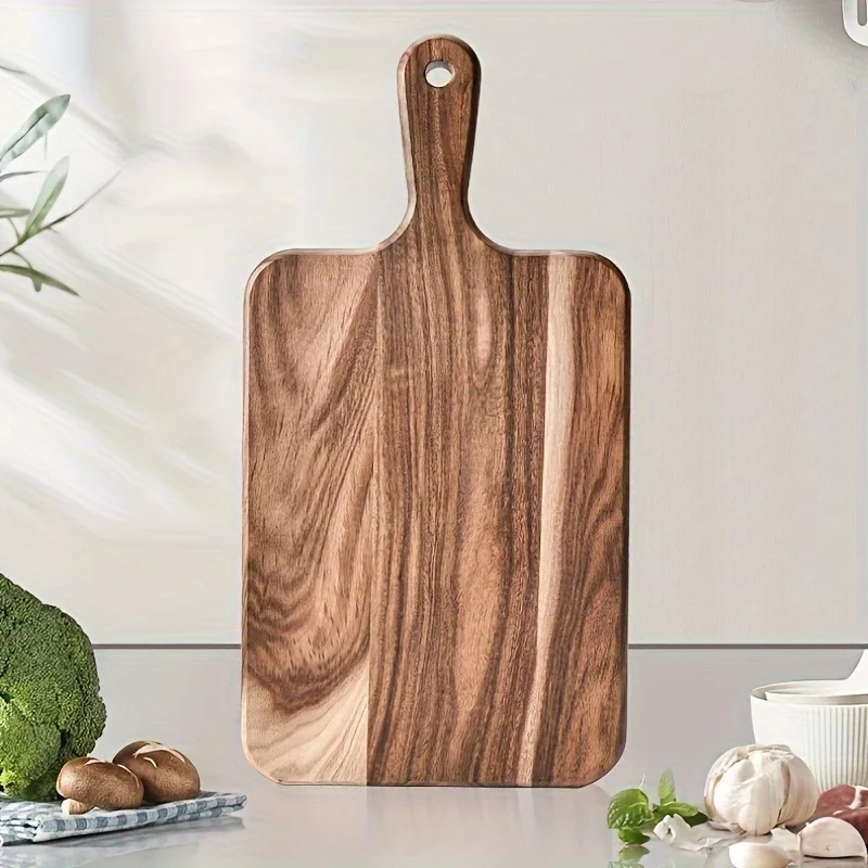 Acacia Wood Cutting Board with Handle - Ultra-Thick Dual-Sided Design,Durable & Easy-Clean Surface for Cheese, Meat, Vegetables thumbnail 6