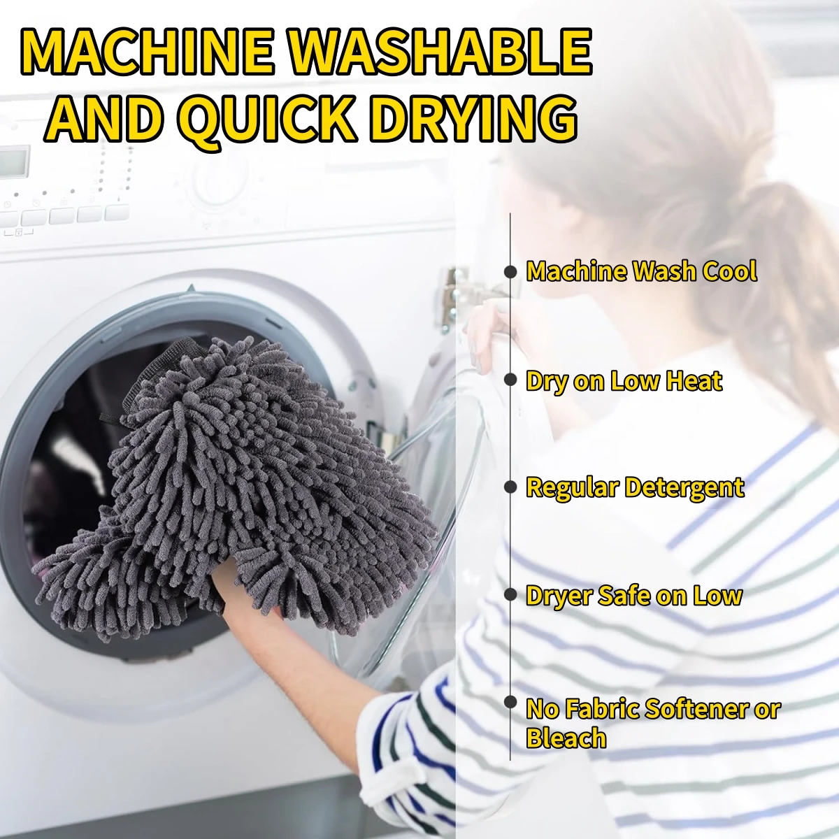 Double-sided Motorcycle Care Cleaning Gloves Cleaning Cloth Towel Microfiber Washable Car Washing Gloves Washing Accessories thumbnail 6