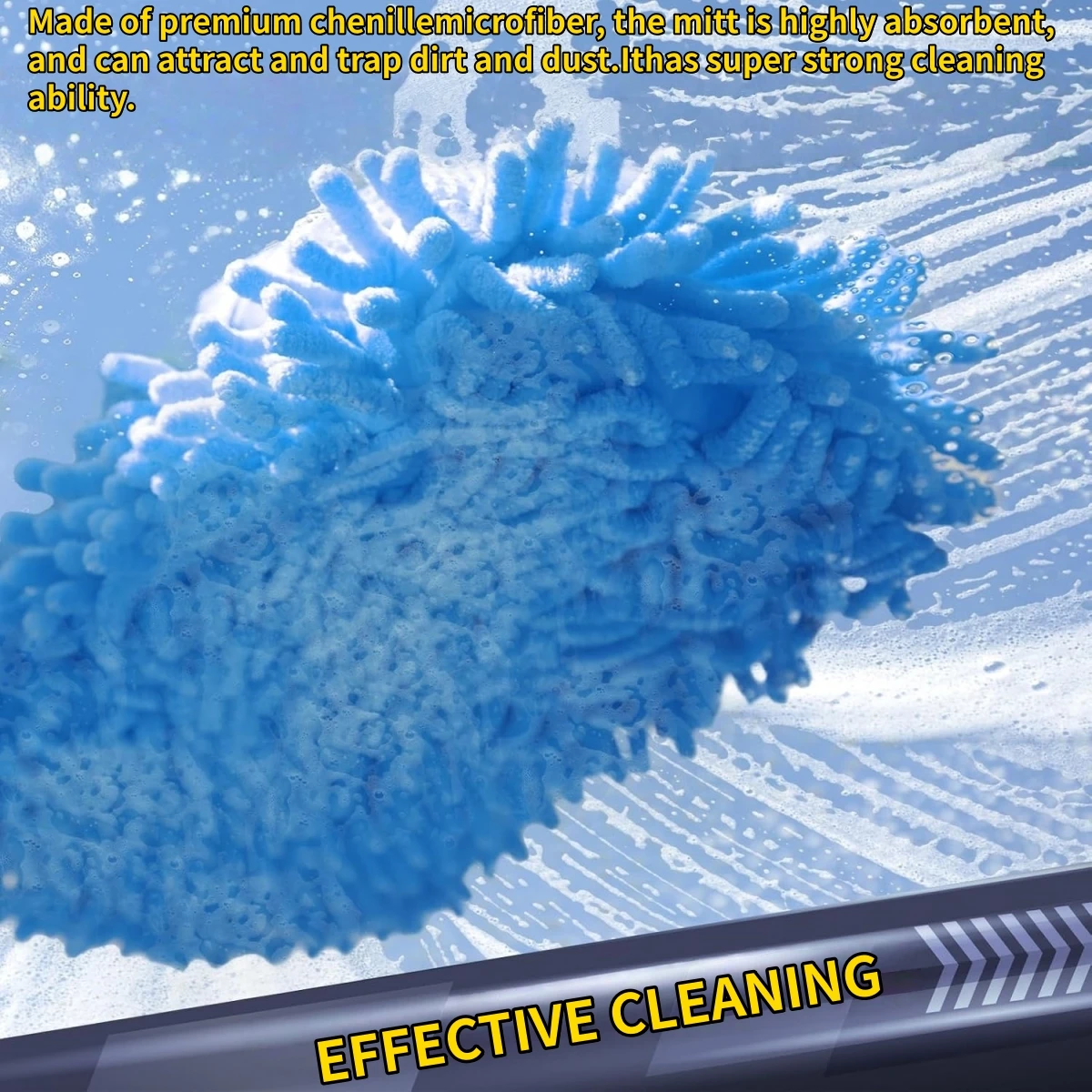 Double-sided Motorcycle Care Cleaning Gloves Cleaning Cloth Towel Microfiber Washable Car Washing Gloves Washing Accessories thumbnail 4
