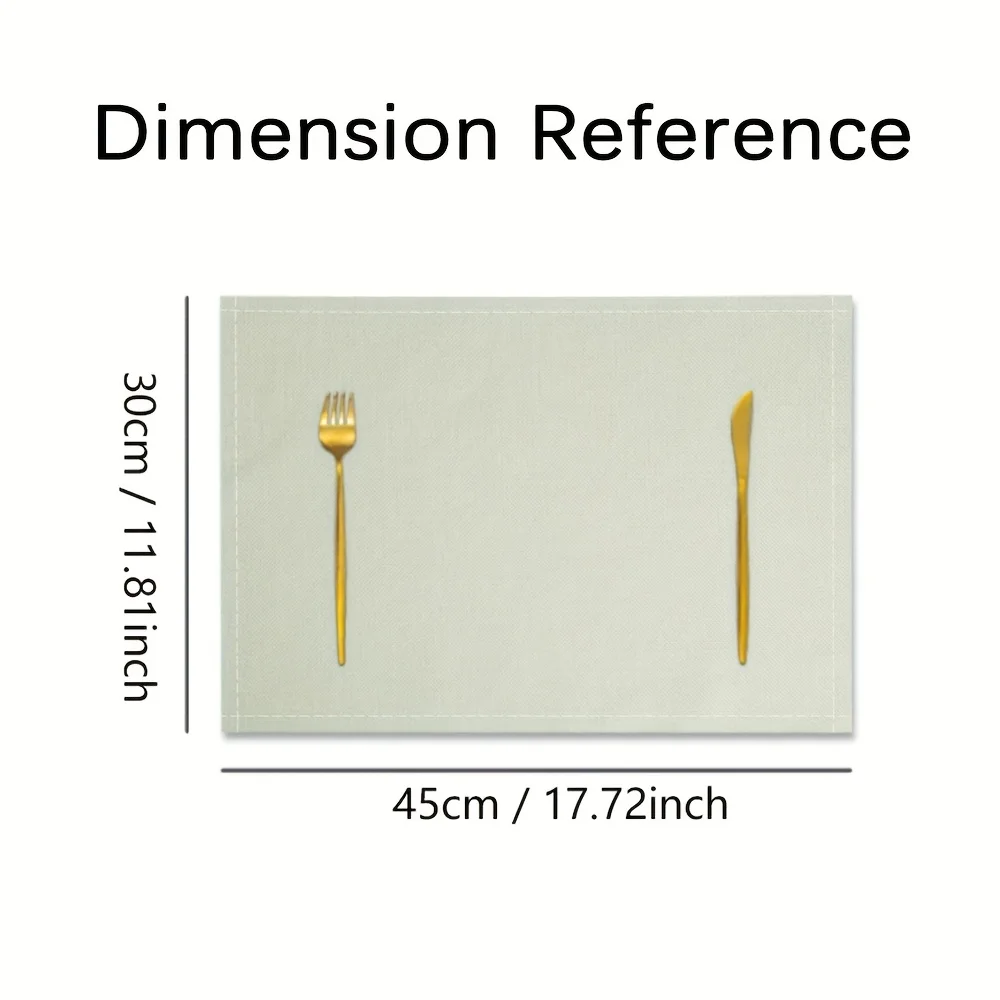 Cats Printed Placemats, Table Mats, Washable Placemats for Kitchen Dining Table Decoration thumbnail 2