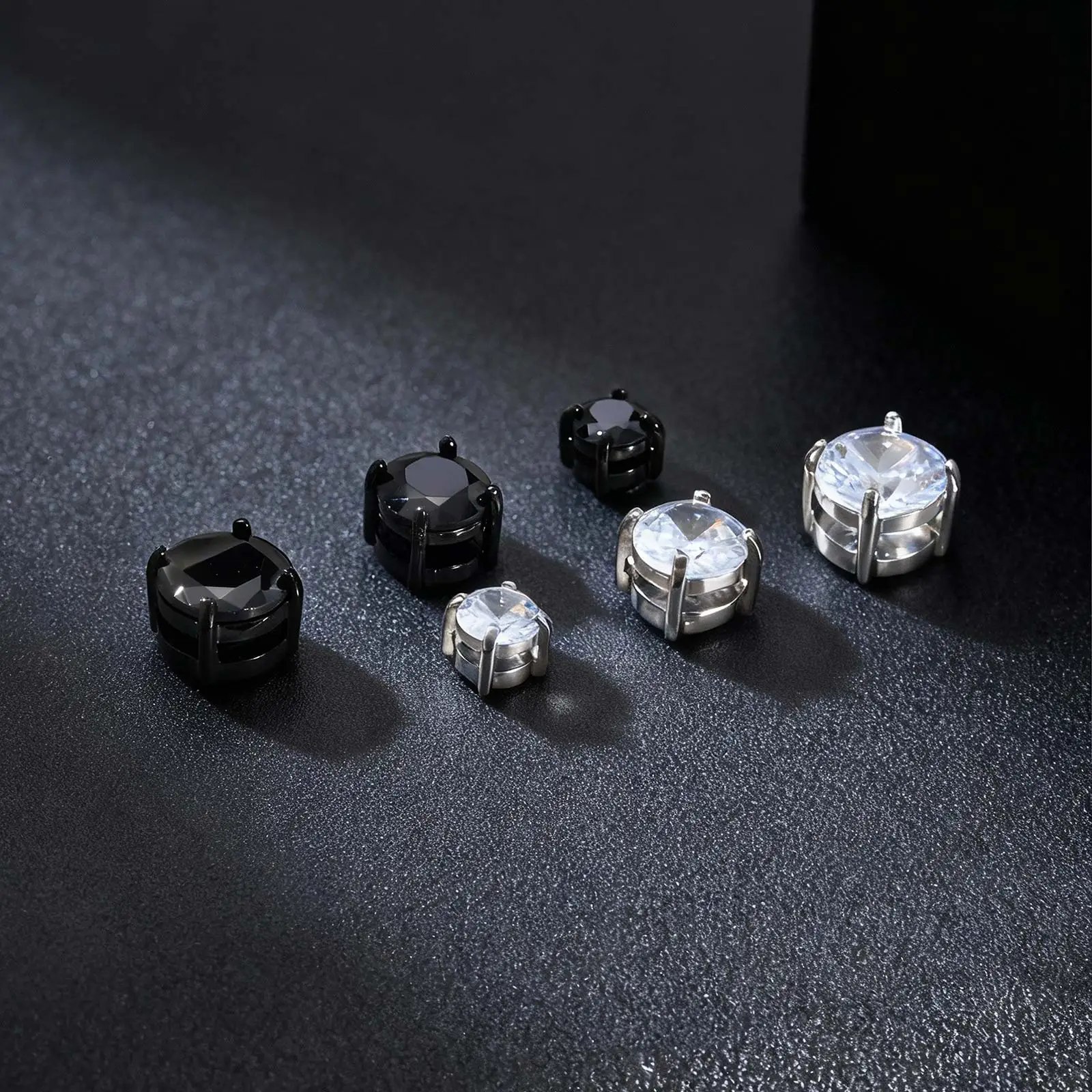 Punk Round Zircon Magnetic Ear Studs Clips Non Piercing Stainless Steel Small Earrings for Women Men Fashion Jewelry ﻿ thumbnail 2