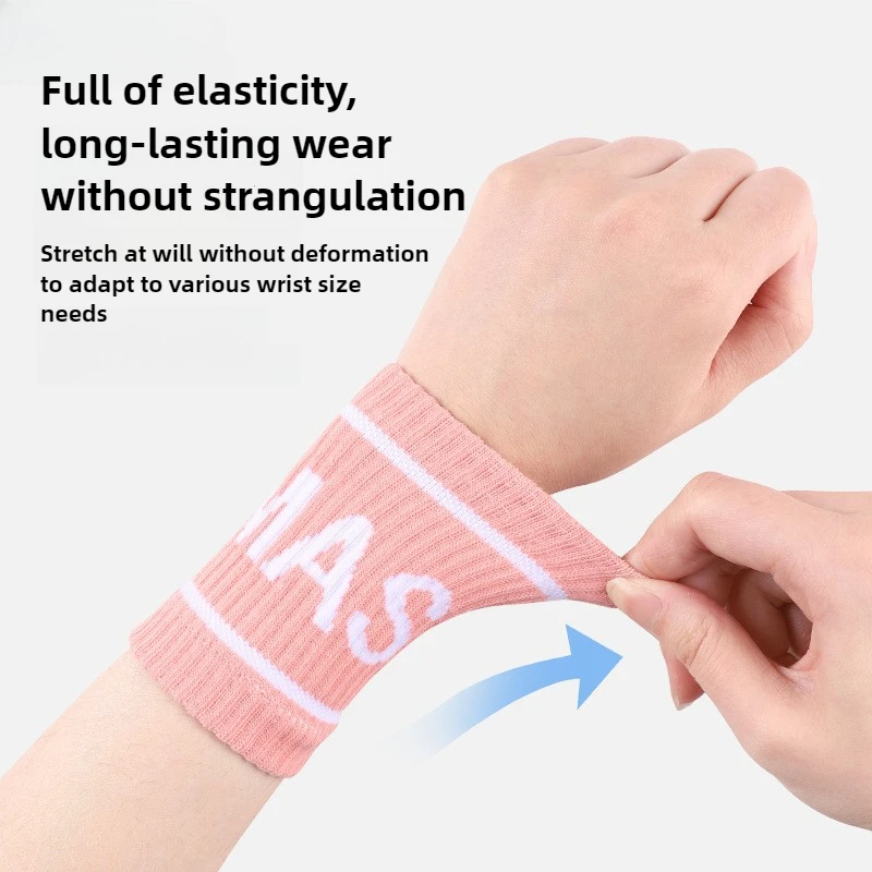 1 Pair Elastic Sport Wristband Basketball Volleyball Wrist Guard Golf Tennis Sweatband Wrist Band Fashion Colorful Wrist Support thumbnail 2