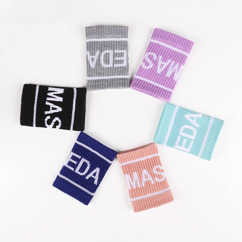 1 Pair Elastic Sport Wristband Basketball Volleyball Wrist Guard Golf Tennis Sweatband Wrist Band Fashion Colorful Wrist Support thumbnail 5