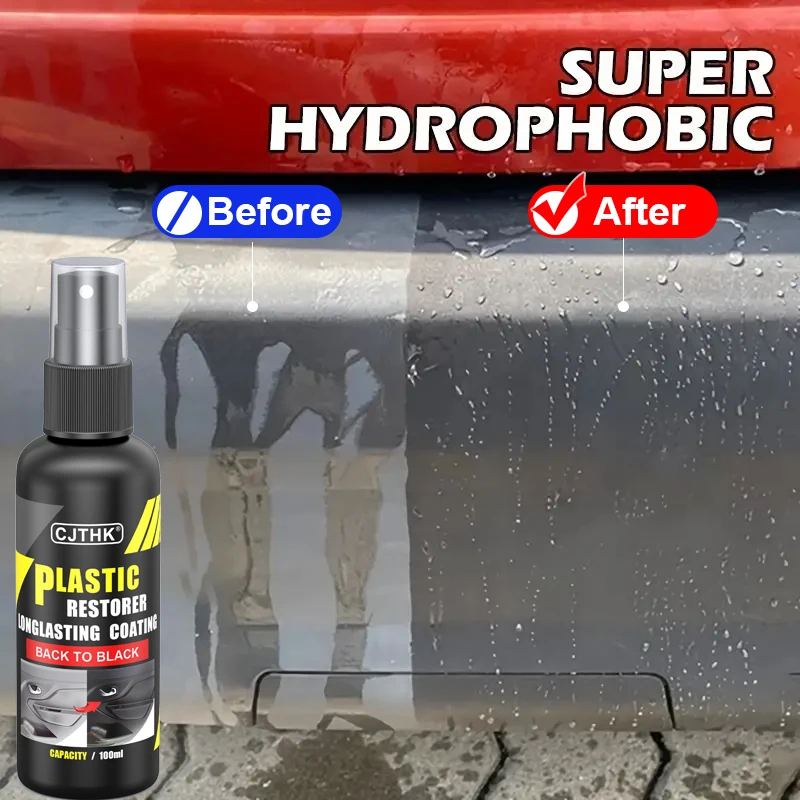 Car Plastic Restorer Back To Black Gloss Plastic Renovator Longlasting Coating Leather Restore Auto Polish Cleaning Products thumbnail 5