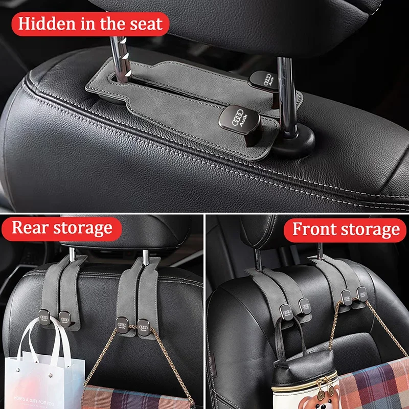Car Seat Back Hanging Hook Back Storage for Audi A1 A3 8P 8L A4 A5 B6 B7 A6 A7 C5 C6 4F Q3 Q5 Q7 Q8 Tt S3 S4 S6 Rs Accessories thumbnail 6