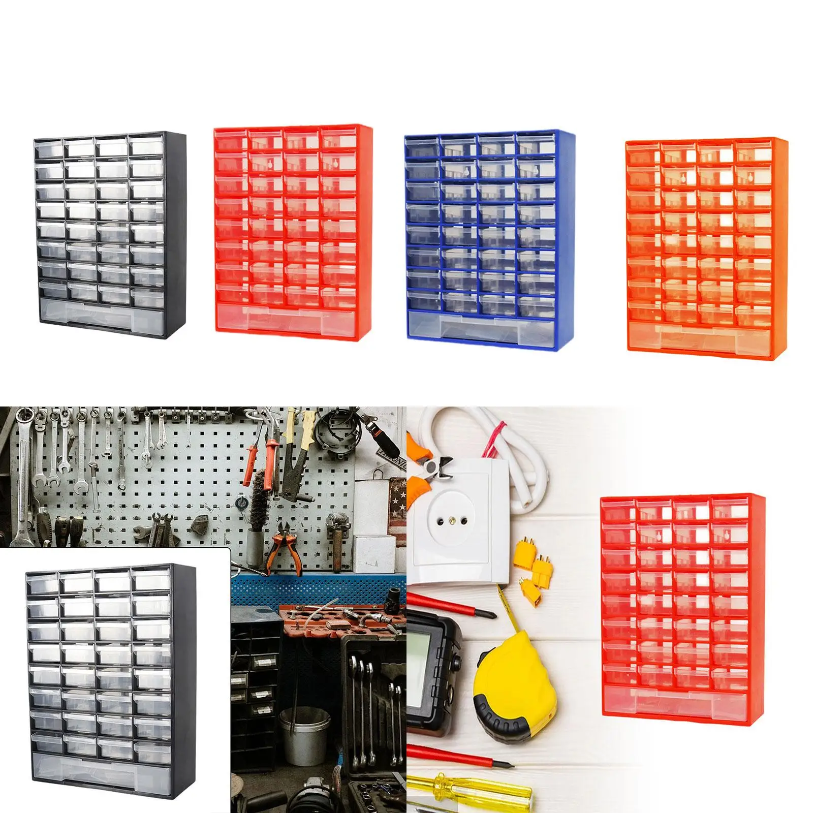 Drawer Storage Cabinet Organizer, Tool Box Container Garage Organization for Parts Hardware Nuts Screws Beads Garage thumbnail 2
