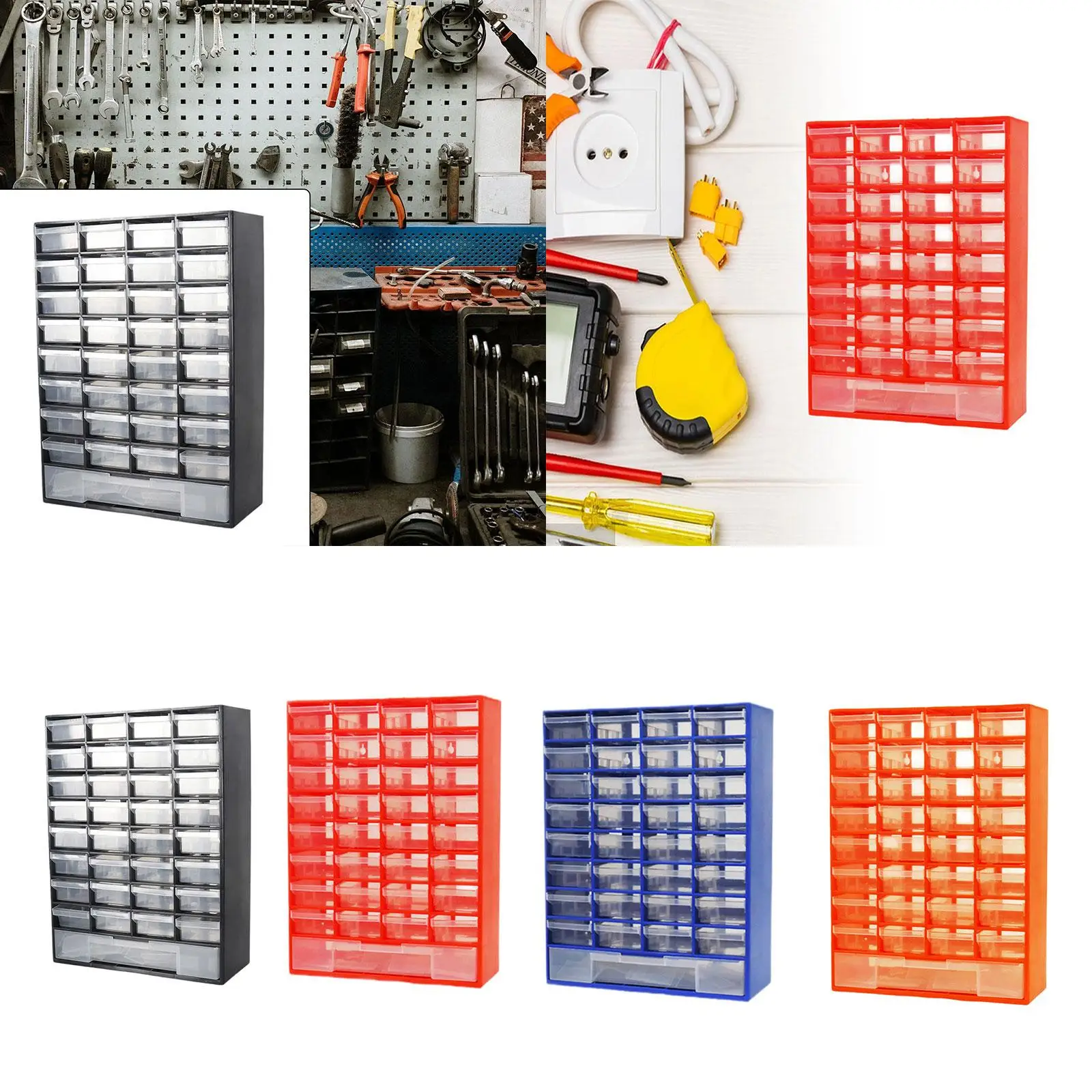 Drawer Storage Cabinet Organizer, Tool Box Container Garage Organization for Parts Hardware Nuts Screws Beads Garage thumbnail 3