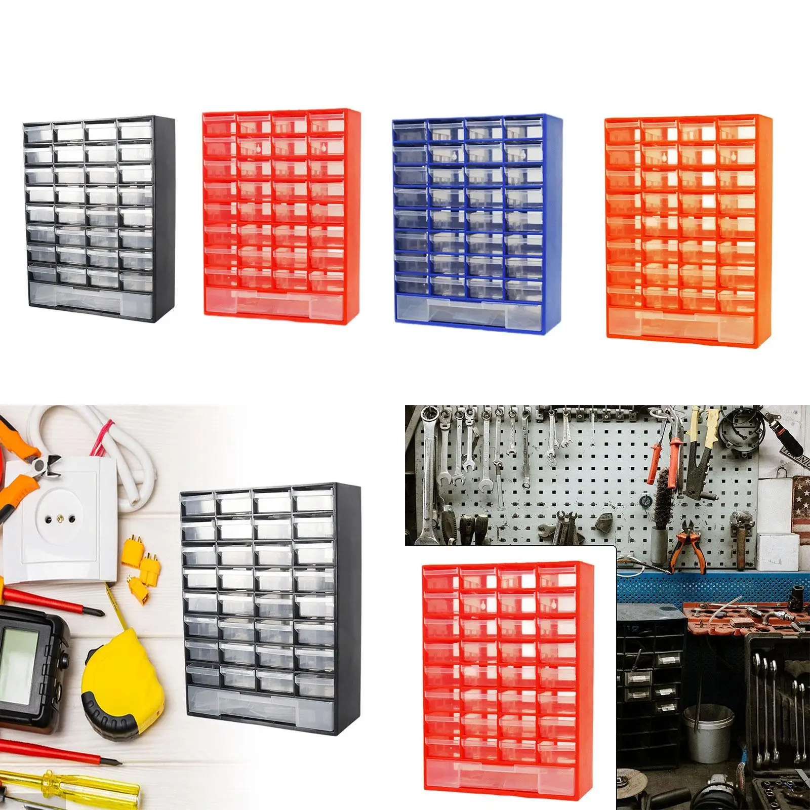 Drawer Storage Cabinet Organizer, Tool Box Container Garage Organization for Parts Hardware Nuts Screws Beads Garage thumbnail 4