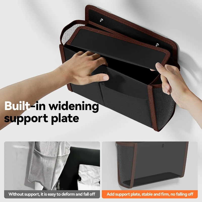 Wall Hanging Storage Organizer Wall Pocket Hanging Bag Adhesive Tape Wall Mounted Storage for RV Camper Kitchen thumbnail 3