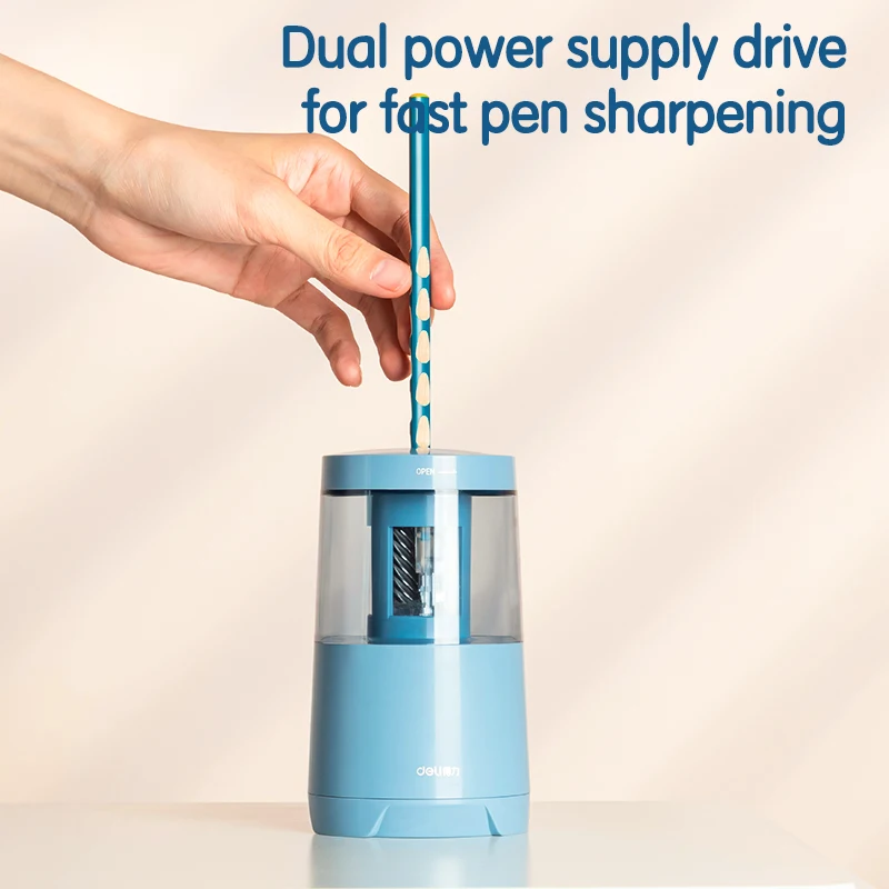 Deli Creative Electric Pencil Sharpener Automatic Office Stationery Study Supplies for School And Business thumbnail 2