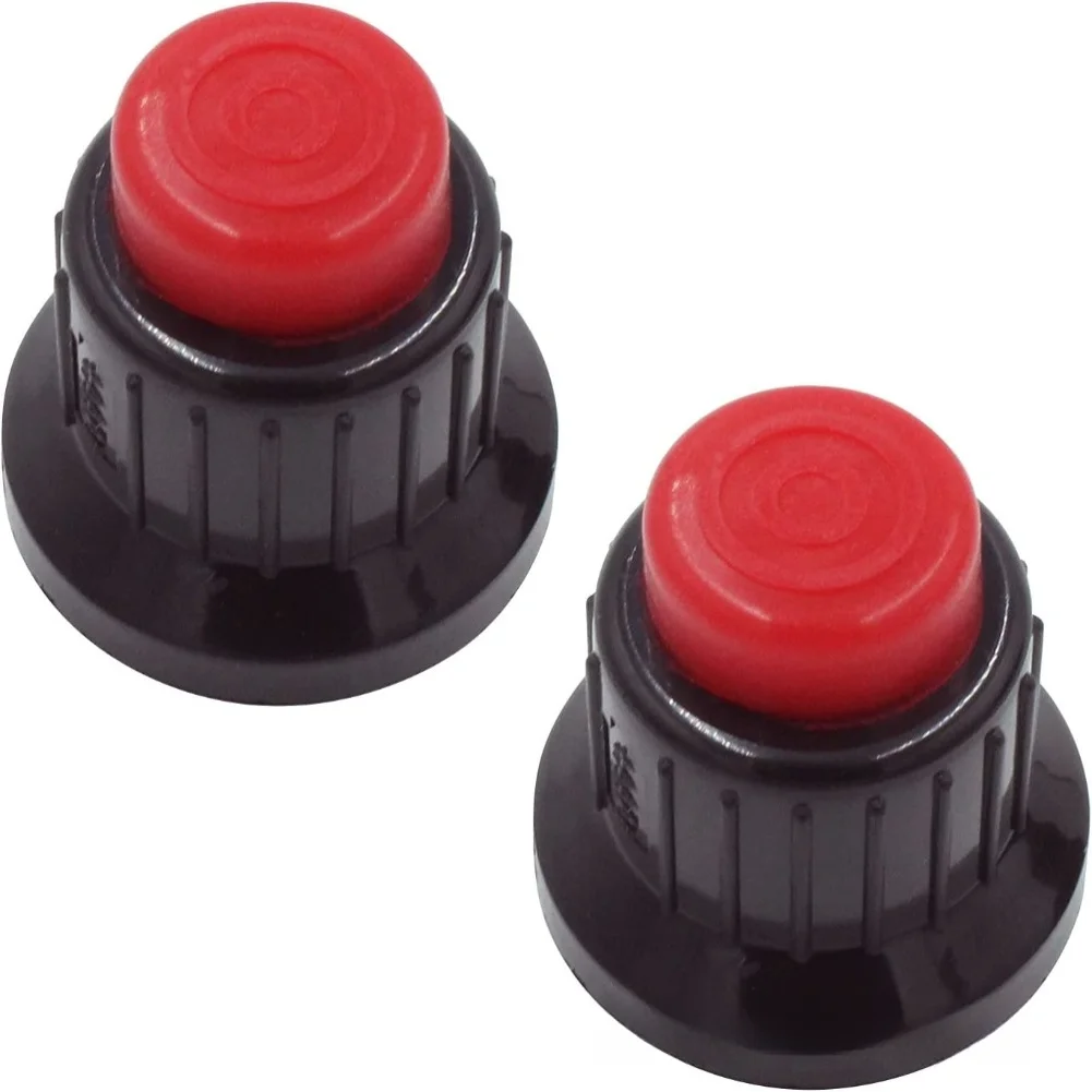 2pcs Outdoor Patio Gas Heater Pulse Ignition Switch Cap Igniters Push Button Switch With Red Cap With Spring Replaceable