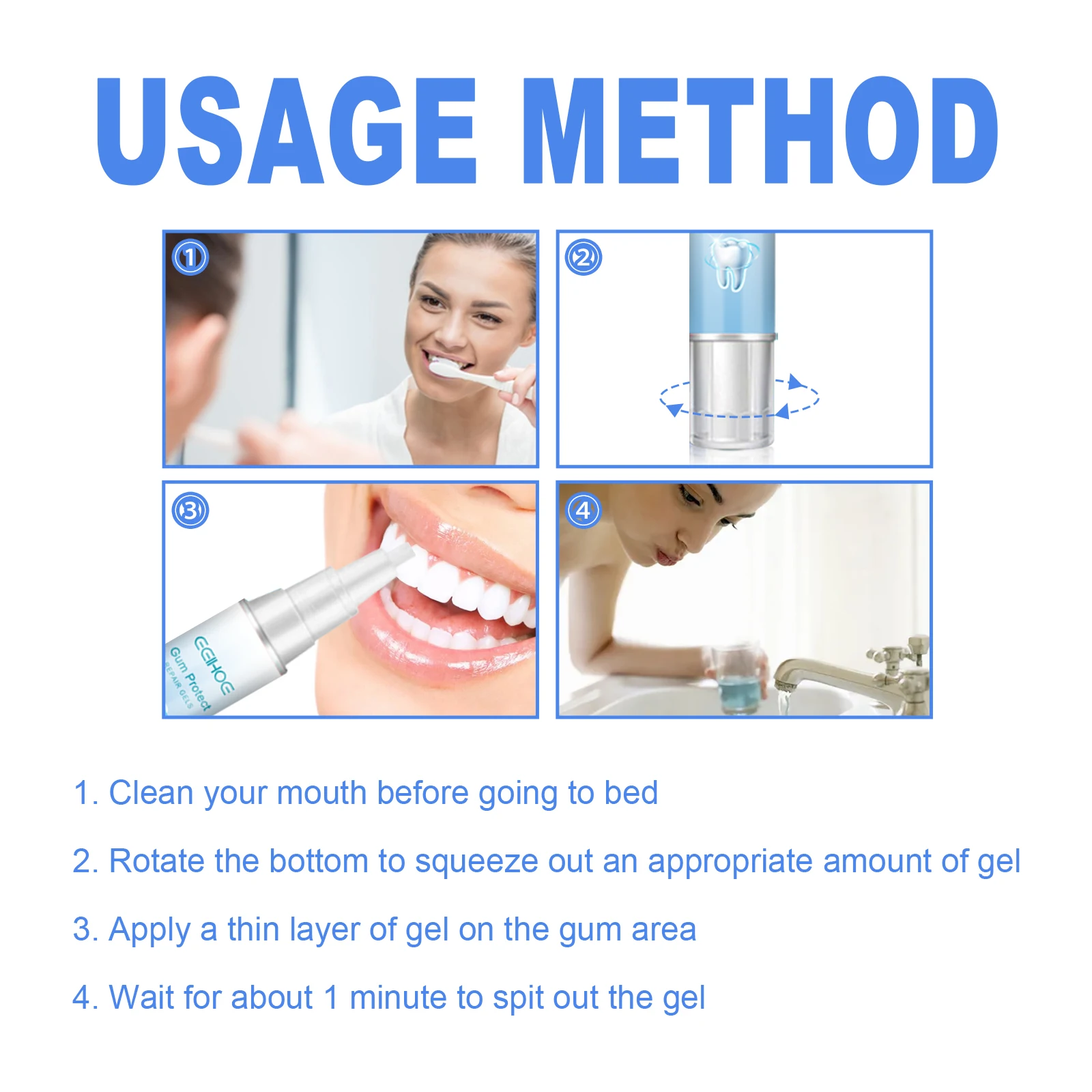 Damaged Gum Repair Care Gel Deep Cleaning Effectively Removes Yellow Teeth Stains Tartar Fresh Breath Teeth Cleaning Gel 4ml thumbnail 6