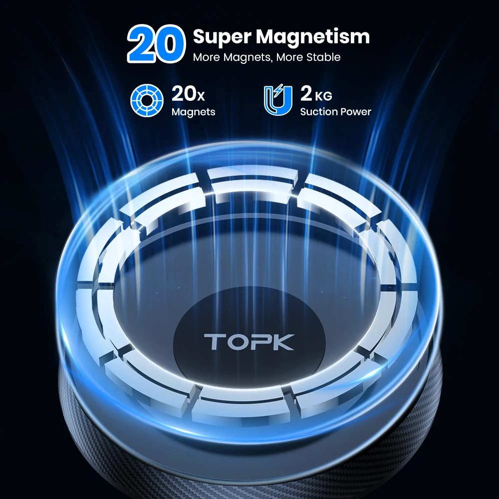 TOPK Magnetic Car Phone Holder Air Vent Car Phone Stand For Magsafe iPhone 15 14 13 ProMax Xiaomi Samsung Strong Magnet Holder thumbnail 2