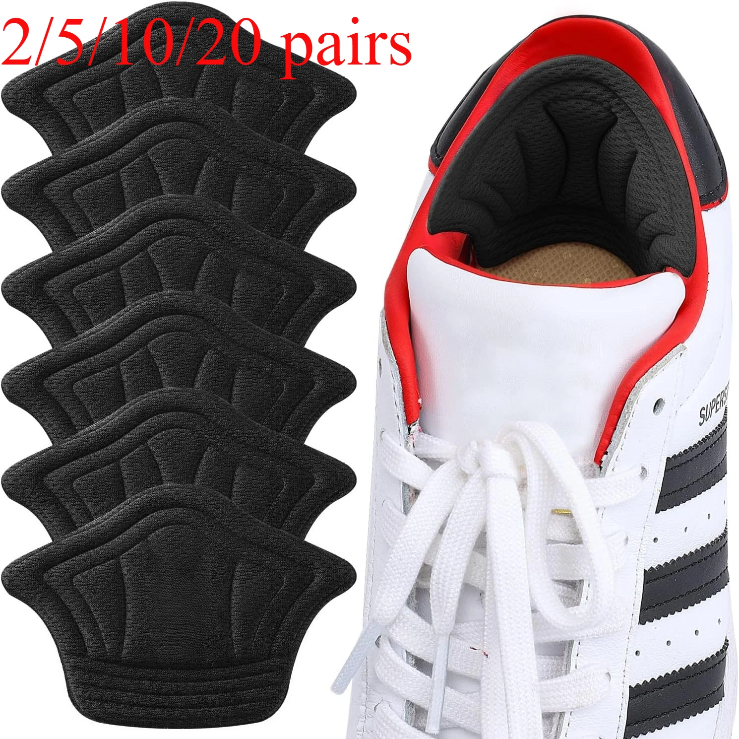 Adhesive Back Heel Cushion Pads Heel Grips Inserts Loose Shoes Too Big Boot Reusable Heel Guards Liners Women Men Improve Shoe