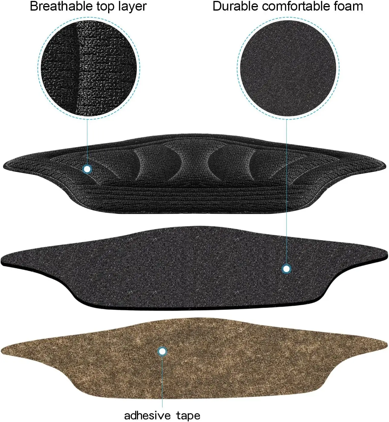 Adhesive Back Heel Cushion Pads Heel Grips Inserts Loose Shoes Too Big Boot Reusable Heel Guards Liners Women Men Improve Shoe thumbnail 5