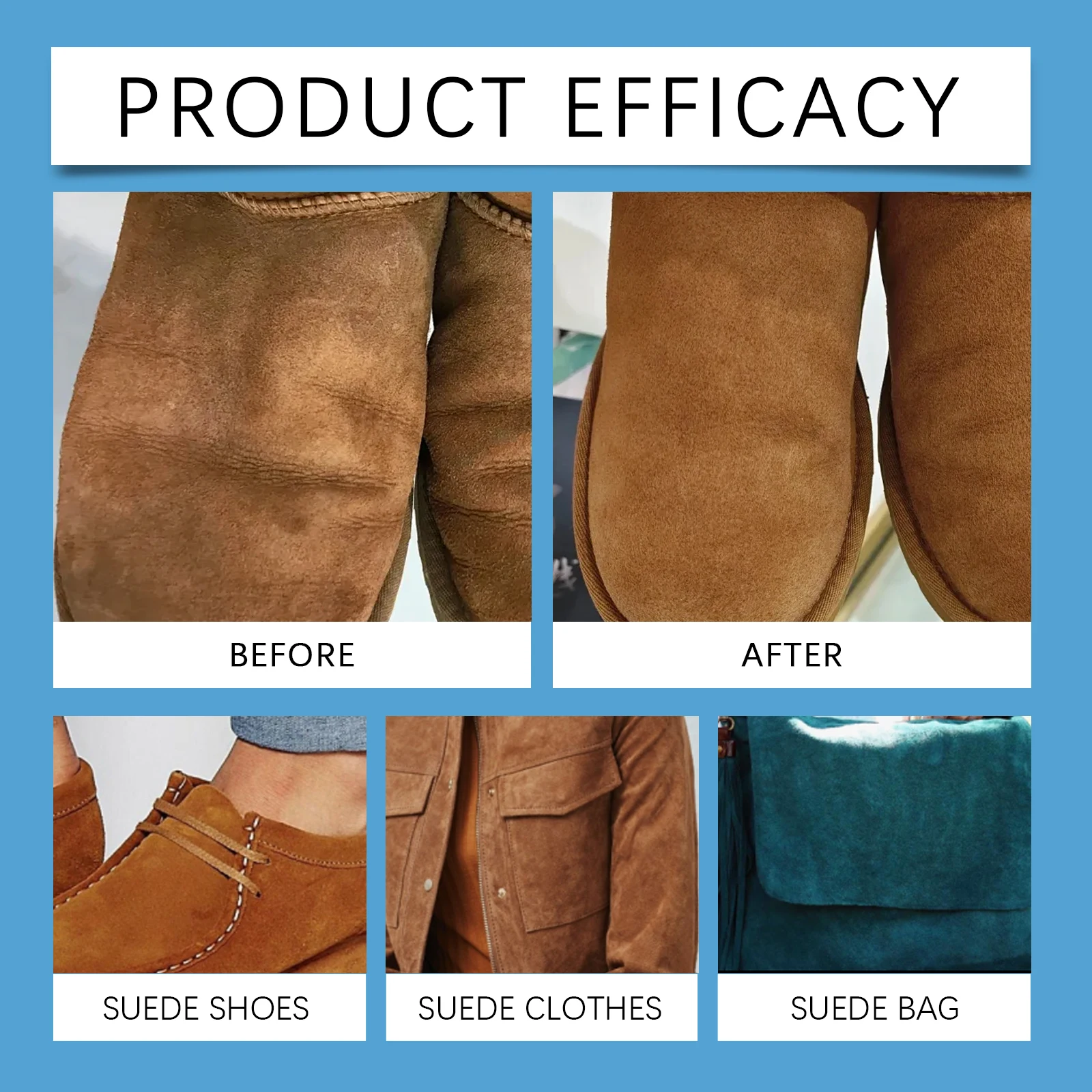 Suede Leather Cleaner Suitable For Cleaning Dirt Knitted Boots Leather Canvas Gentle Cleaning & Care Suede Material Cleaning Kit thumbnail 2