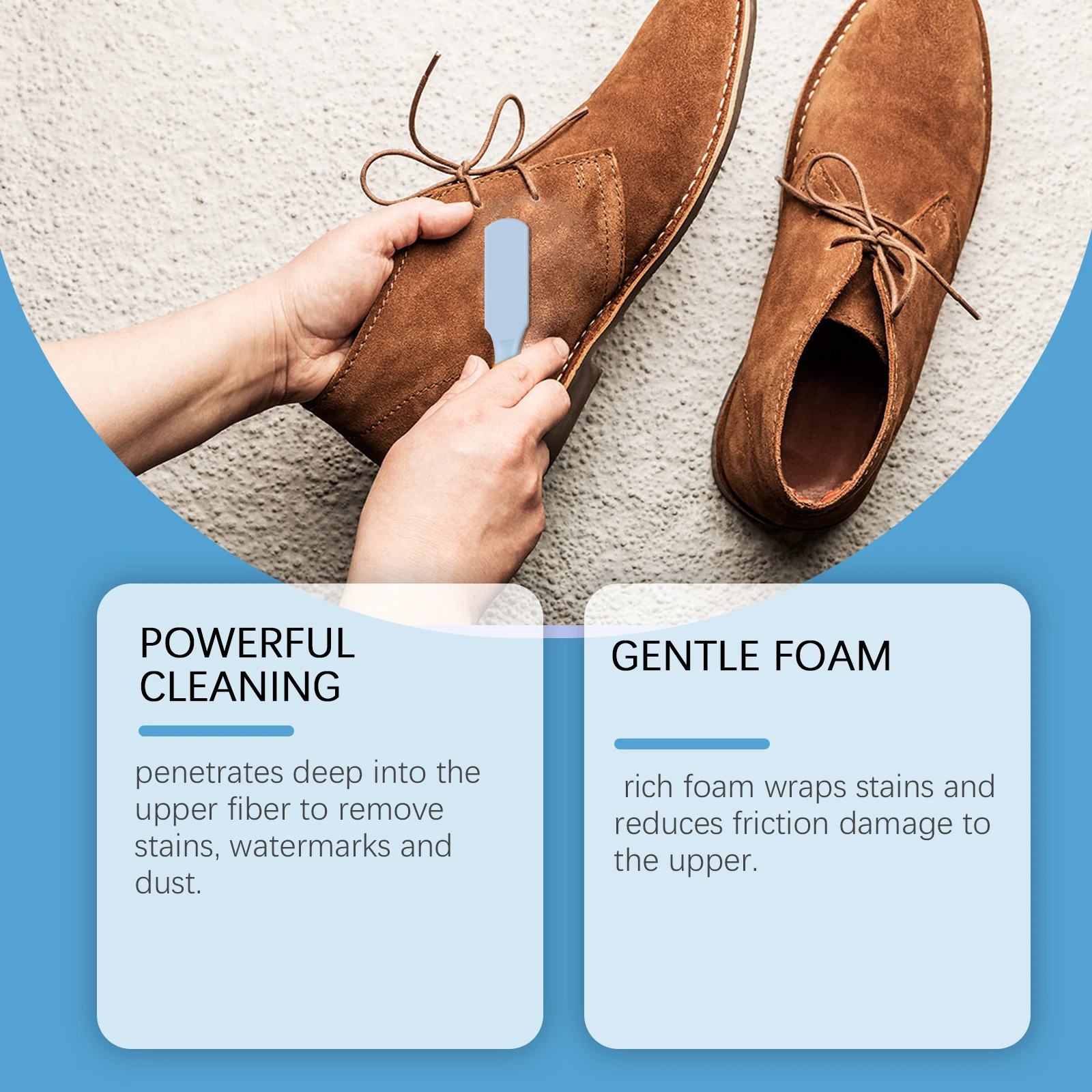 Suede Leather Cleaner Suitable For Cleaning Dirt Knitted Boots Leather Canvas Gentle Cleaning & Care Suede Material Cleaning Kit thumbnail 4