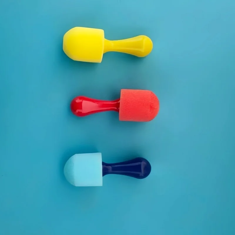 Sponge brush painting and doodling tool, art material, round sponge stick, stamp, DIY imprint painting thumbnail 3