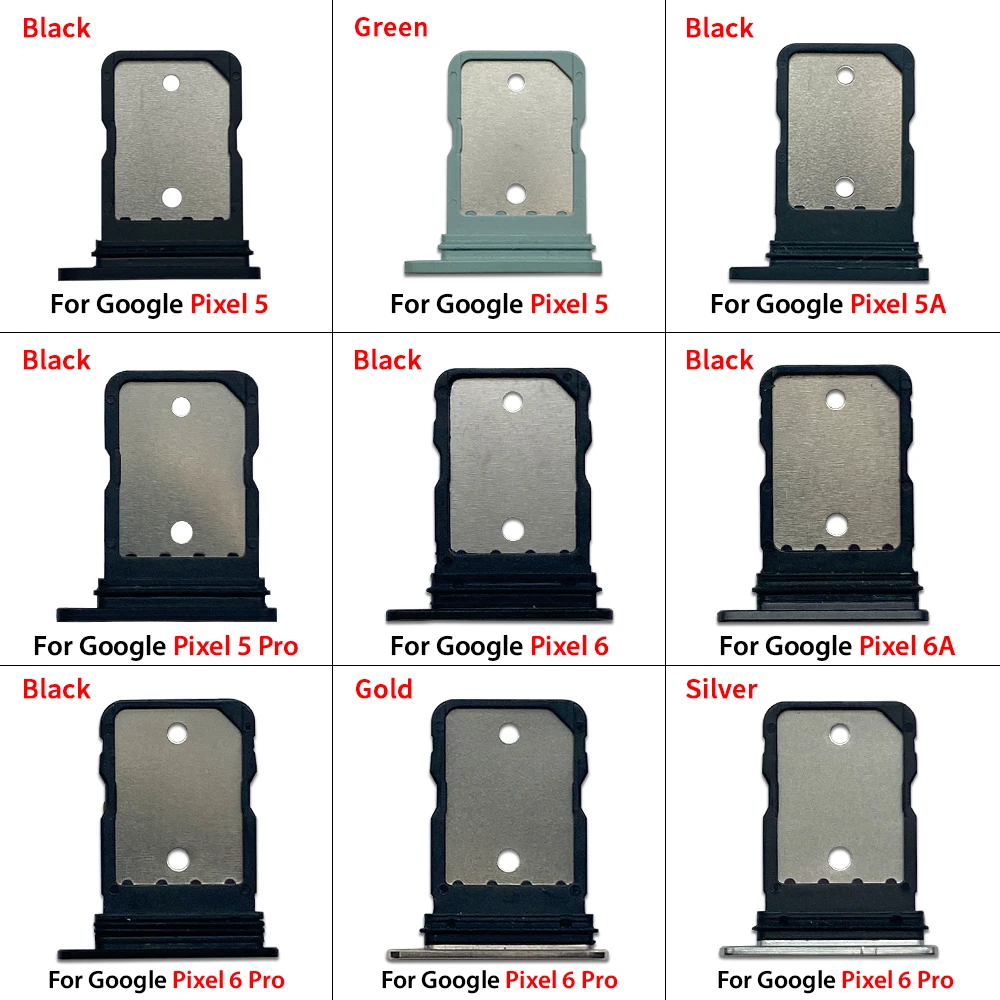 New for Google Pixel 5 / 5 Pro / 5A / 6 Pro / 6A Sim Card Holder Tray Chip Slot Drawer Holder Adapter Socket (Single Card) thumbnail 5