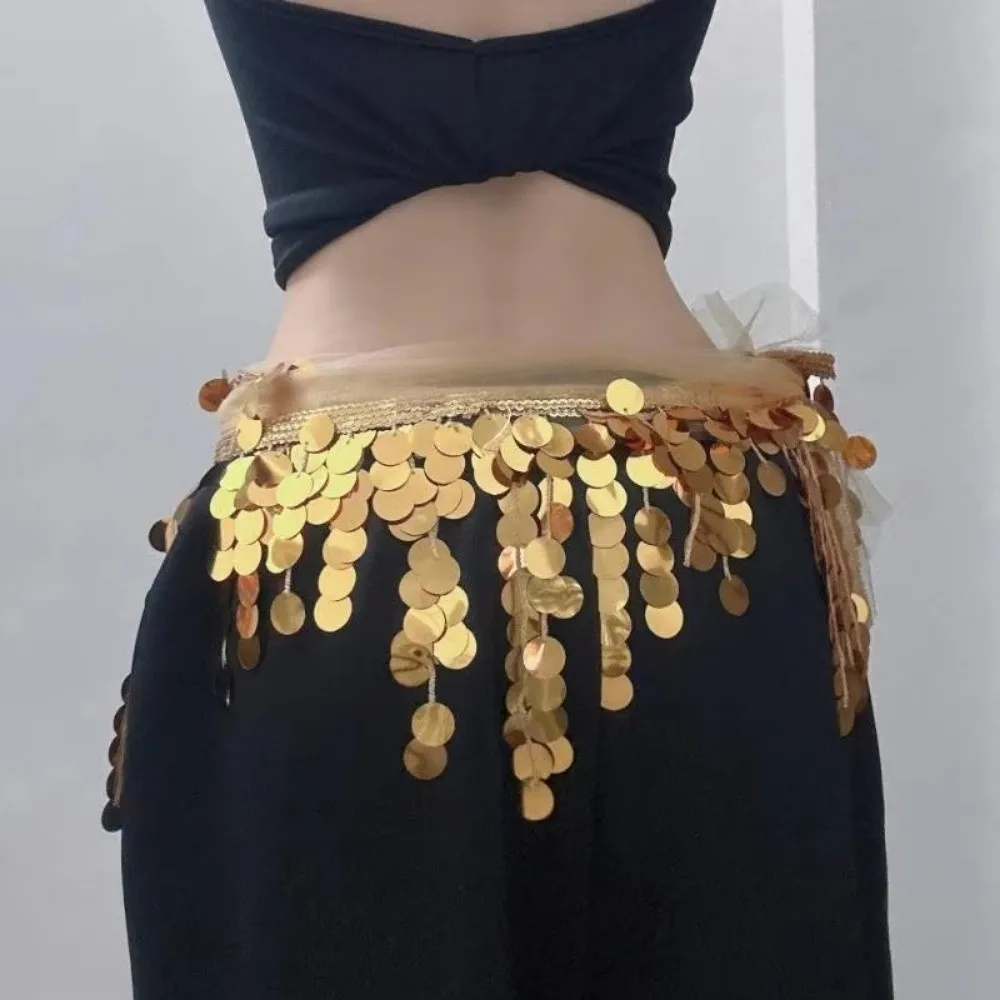 Fashion Sequins Tassels Waist Chain Shiny Hip Hop Waist Towel Waist Accessories Belly Dancing