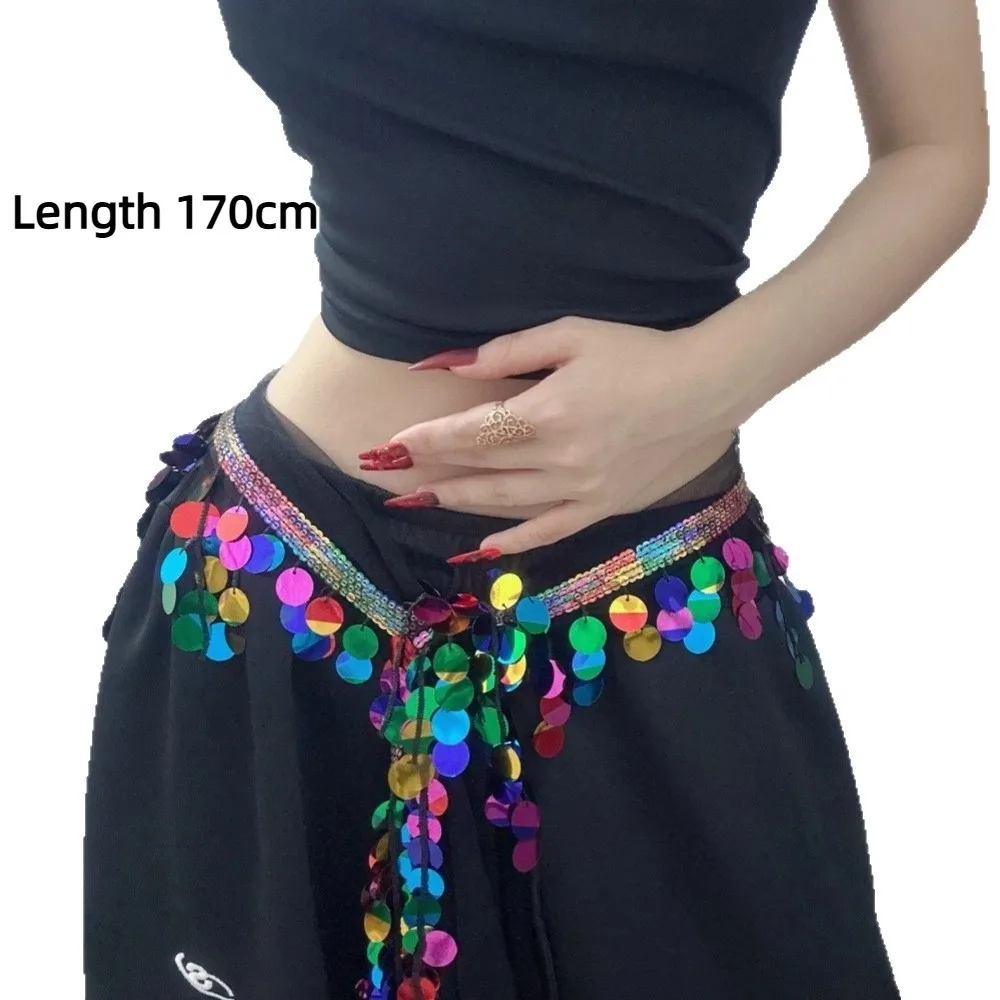 Fashion Sequins Tassels Waist Chain Shiny Hip Hop Waist Towel Waist Accessories Belly Dancing thumbnail 5