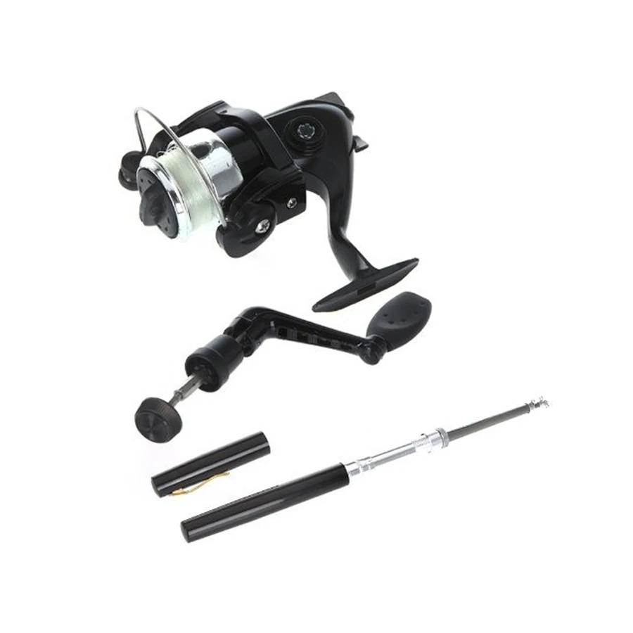 Pen Fishing Rod and Reel Combos Spinning Wheel Travel Rod Set 1M Mini Pocket Ice Rod with Reel for for Fly Fish Sea Saltwater thumbnail 5