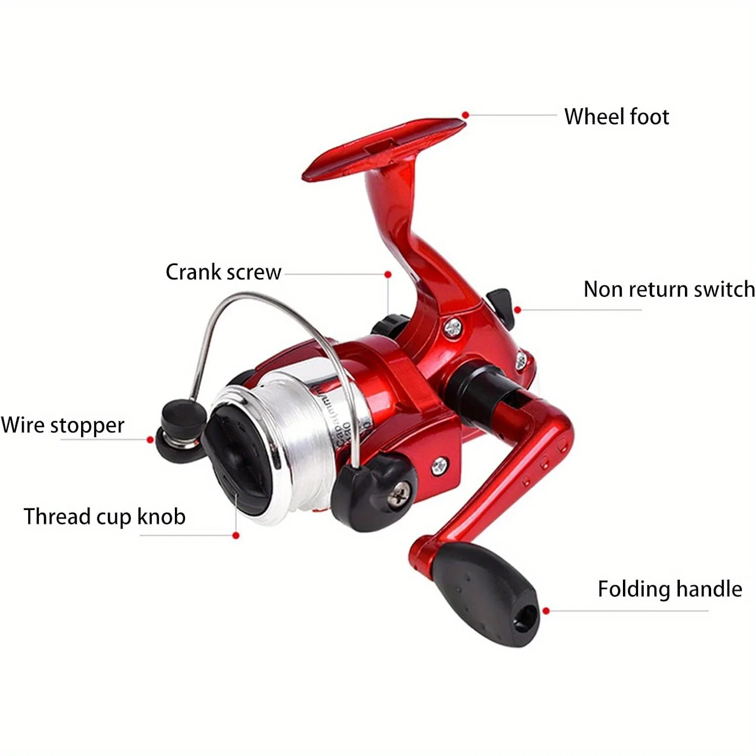 Pen Fishing Rod and Reel Combos Spinning Wheel Travel Rod Set 1M Mini Pocket Ice Rod with Reel for for Fly Fish Sea Saltwater thumbnail 3