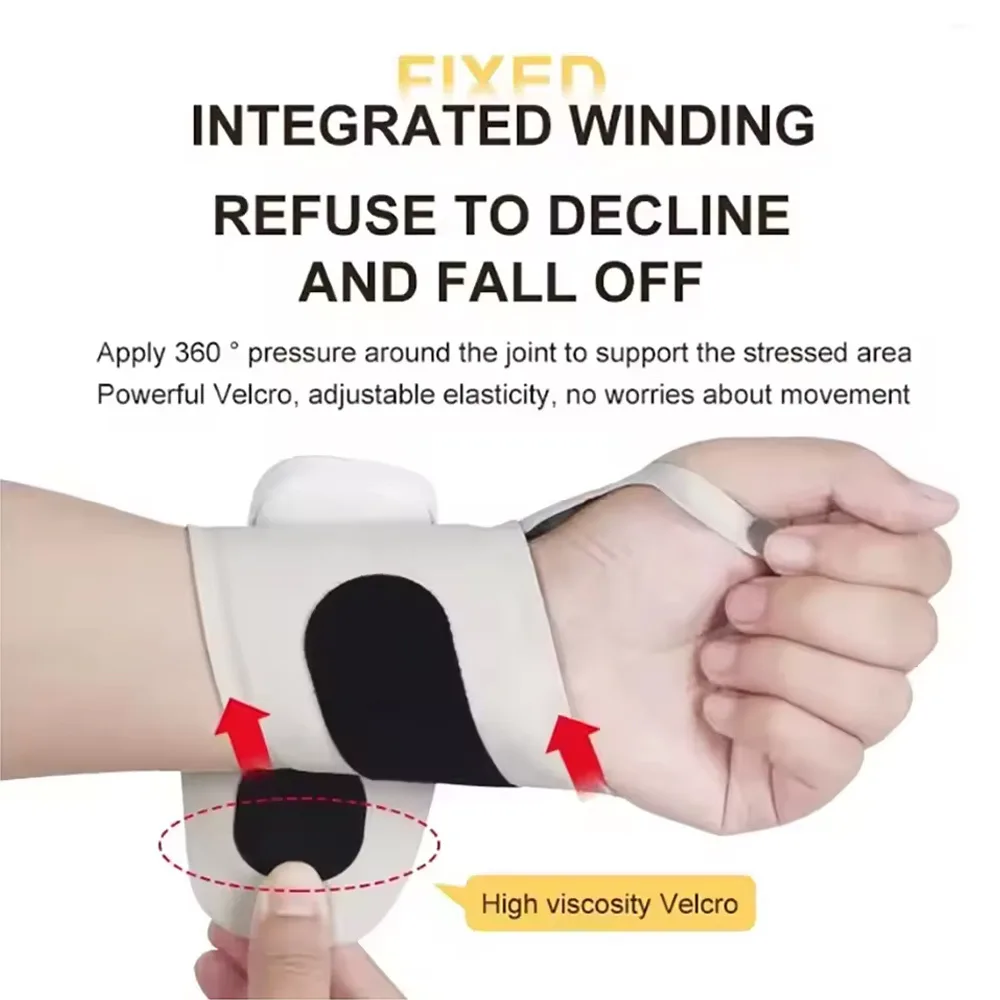 EMS Electric Cordless Hand Wrist Massager 10 Mode Vibration Massage Relieve Hand Muscle Fatigue USB Rechargeable Wrist Brace Wra thumbnail 5