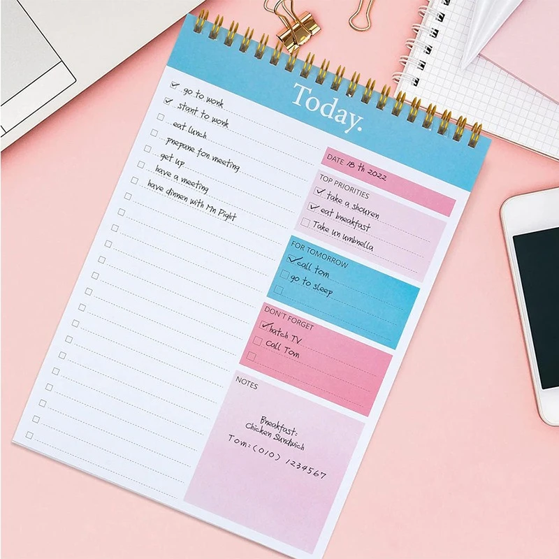 Weekly Meal Planners / Daily Planning Notepad For Organized Weekly & Daily Planning Schedule Time Management Plan Notebook thumbnail 4