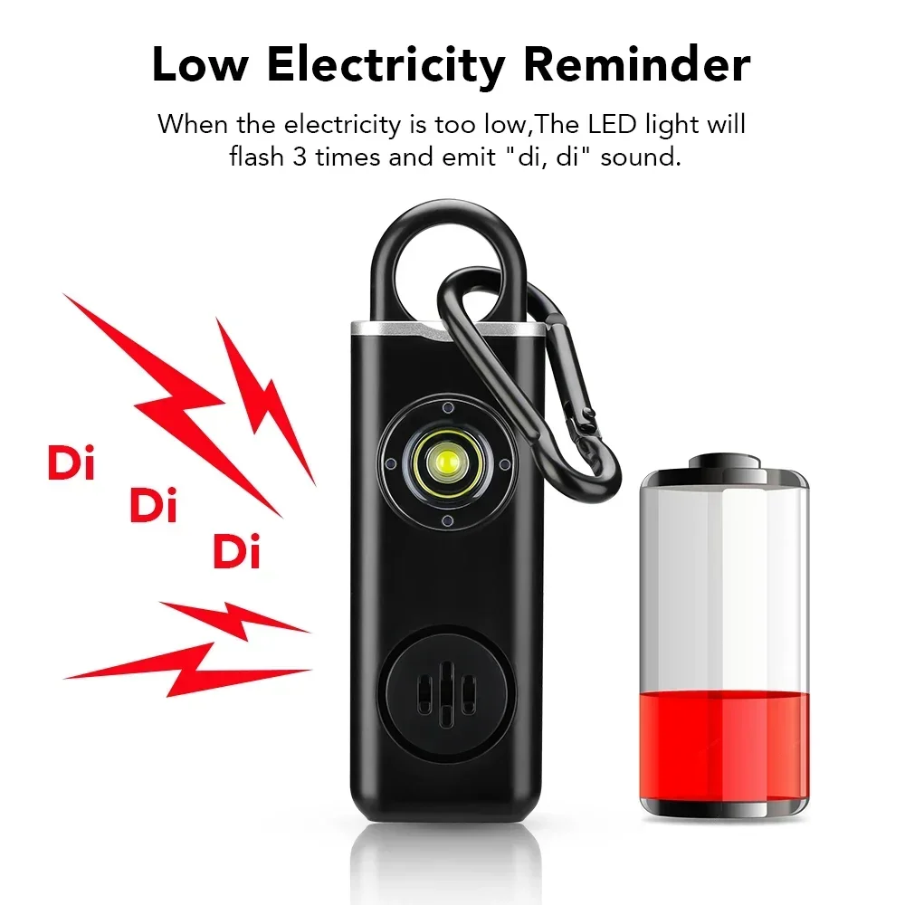 personal enses Wolf Proof Self-defense Alarm 130dB, Children and Women Safe To Carry Keychains Screaming Loudly Panicking thumbnail 6