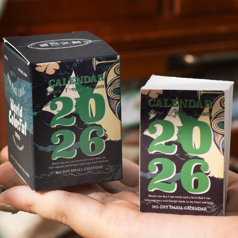 Journal GO Vintage Mini Calendar 2026 Cute 365days Calendar School Office Supplies Stationery Planner Schedule Memo Paper thumbnail 4