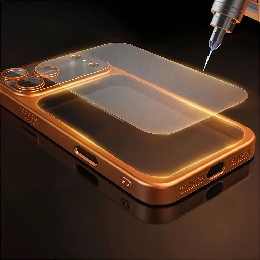 Luxury Plating Color PC Transparent Phone Case For iPhone 17 16 15 14 13 Pro Max Air Lens Protection Matte BackPlate Hard Cover thumbnail 4
