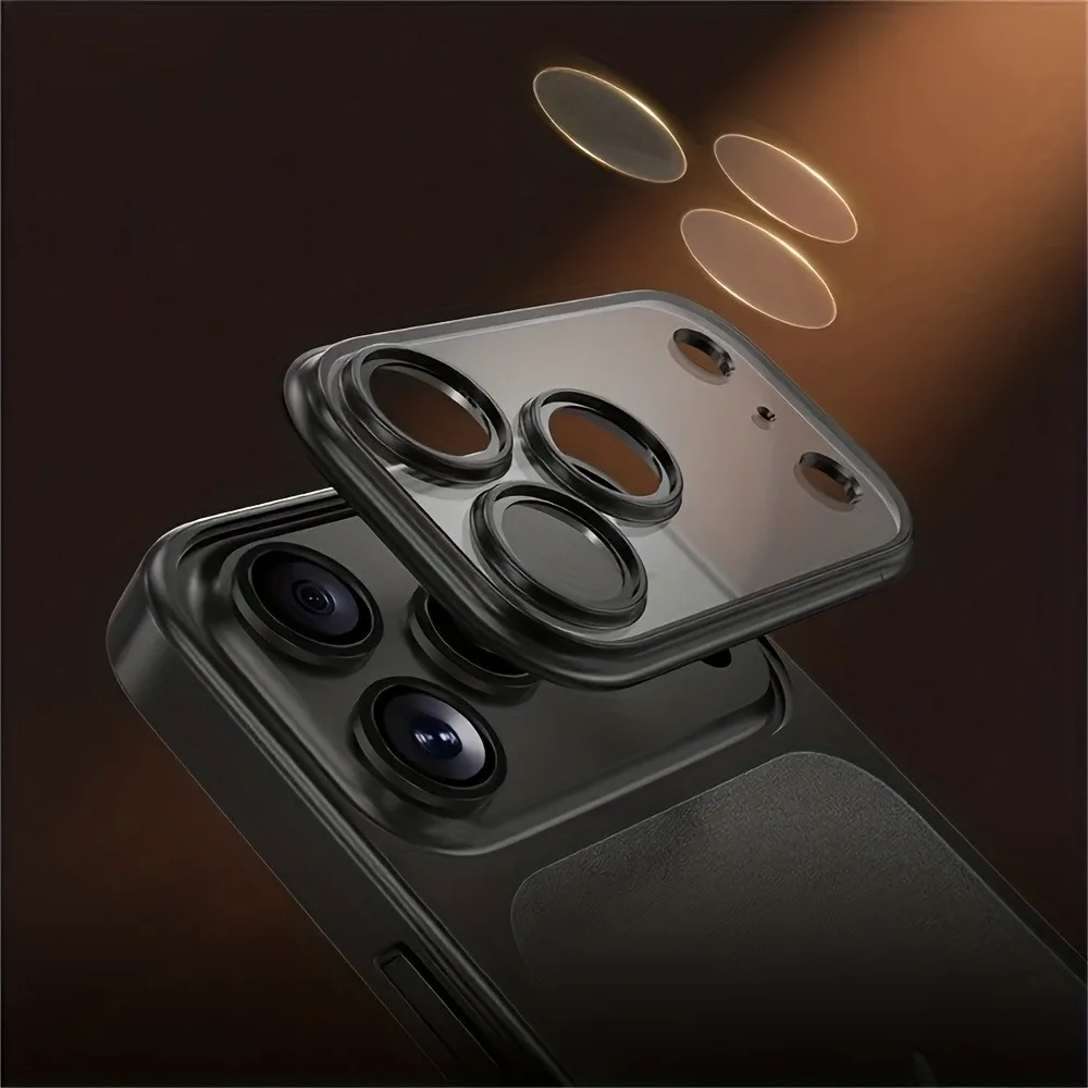 Luxury Plating Color PC Transparent Phone Case For iPhone 17 16 15 14 13 Pro Max Air Lens Protection Matte BackPlate Hard Cover thumbnail 5