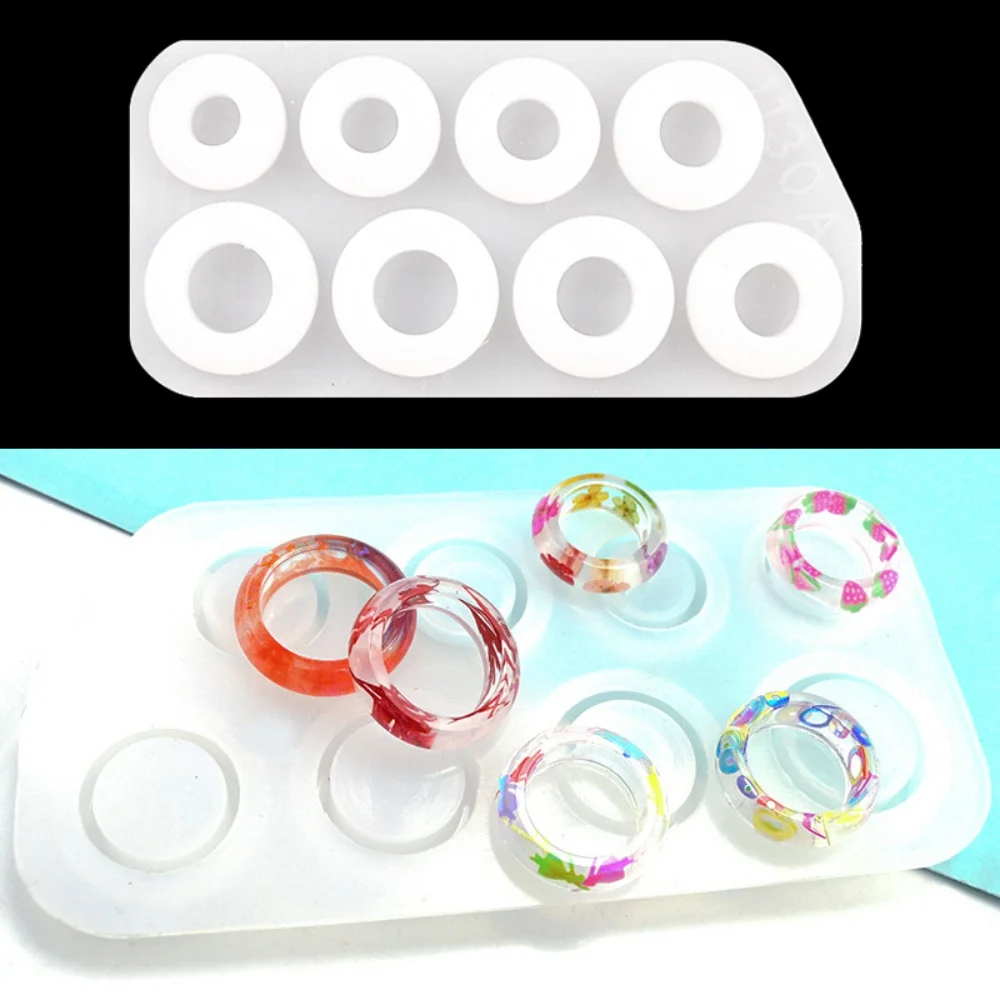 Mixed Size Rings Epoxy Resin Molds UV Silicone Casting Crafts Mould Rings Pendants For DIY Jewelry Making Findings Supplies thumbnail 5