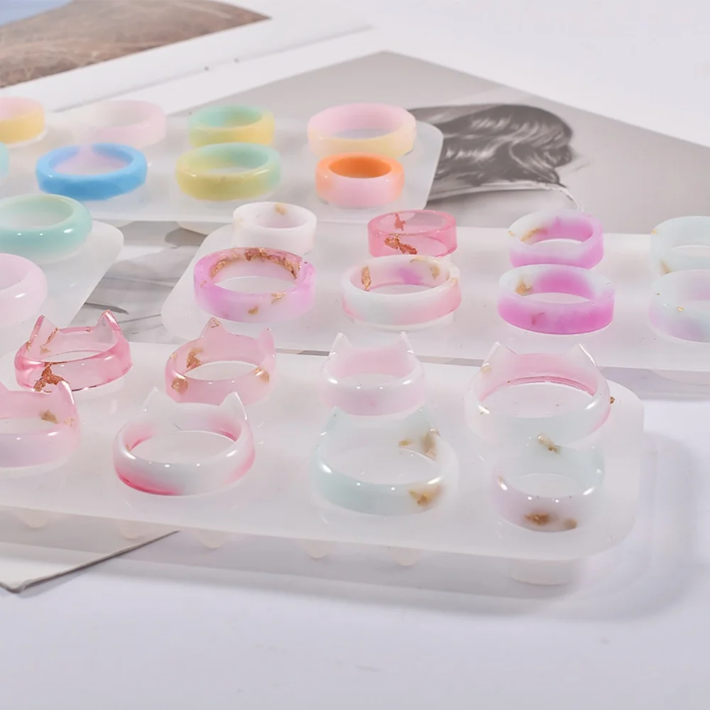 Mixed Size Rings Epoxy Resin Molds UV Silicone Casting Crafts Mould Rings Pendants For DIY Jewelry Making Findings Supplies thumbnail 6