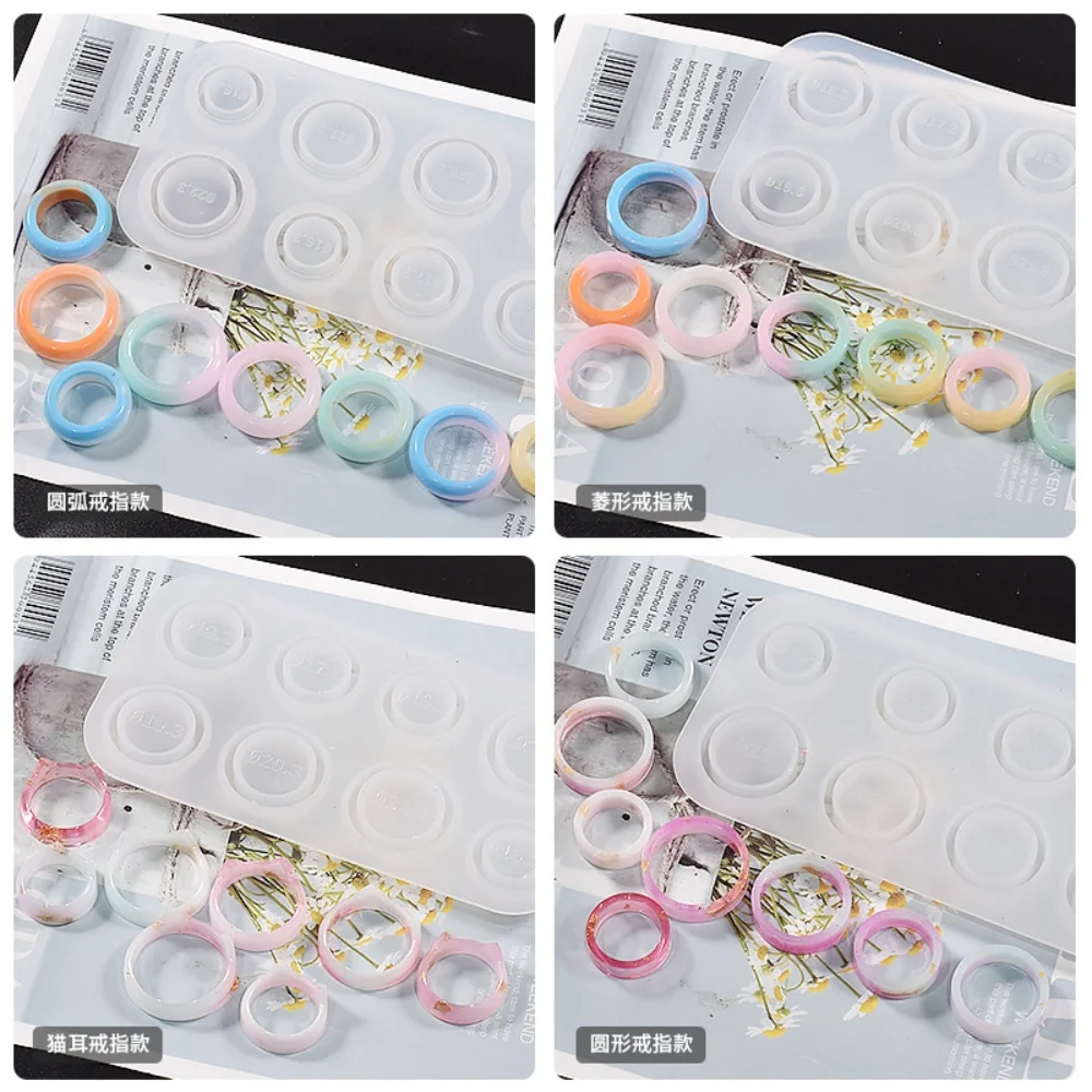 Mixed Size Rings Epoxy Resin Molds UV Silicone Casting Crafts Mould Rings Pendants For DIY Jewelry Making Findings Supplies thumbnail 4