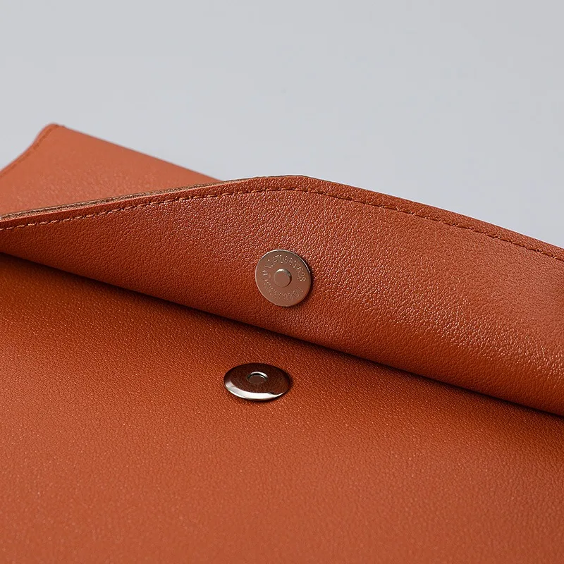 PU Leather File Folders A4 Document Holder File Storage Bag for Office Home Travel thumbnail 3